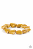 SHARK Out of Water - Yellow Bracelet - Paparazzi Accessories Bracelet Bedazzle Me Pretty Mobile Fashion Boutique