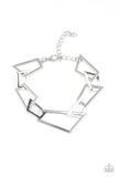 Shattered Shine - Silver Bracelet - Paparazzi Accessories Bracelet Bedazzle Me Pretty Mobile Fashion Boutique