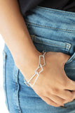 Shattered Shine - Silver Bracelet - Paparazzi Accessories Bracelet Bedazzle Me Pretty Mobile Fashion Boutique