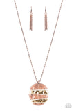 Shattered Sunset - Copper Necklace - Paparazzi Accessories Necklace Bedazzle Me Pretty Mobile Fashion Boutique