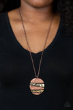 Shattered Sunset - Copper Necklace - Paparazzi Accessories Necklace Bedazzle Me Pretty Mobile Fashion Boutique