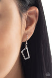Shattering Records - Silver Necklace - Paparazzi Accessories Necklace Bedazzle Me Pretty Mobile Fashion Boutique