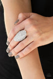 Shazam! - White Ring - Paparazzi Accessories Ring Bedazzle Me Pretty Mobile Fashion Boutique