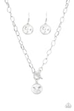 She Sparkles On - White Necklace - Paparazzi Accessories Necklace Bedazzle Me Pretty Mobile Fashion Boutique
