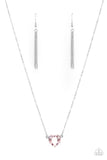 She Works HEART For The Money - Pink Necklace - Paparazzi Accessories Necklace Bedazzle Me Pretty Mobile Fashion Boutique