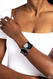 Sheared Sass - Black Bracelet - Paparazzi Accessories Bracelet Bedazzle Me Pretty Mobile Fashion Boutique