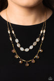 Sheen Season - Gold Necklace - Paparazzi Accessories Necklace Bedazzle Me Pretty Mobile Fashion Boutique
