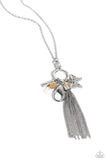SHELL-ebrity Showcase - White Lanyard - Paparazzi Accessories Lanyard Bedazzle Me Pretty Mobile Fashion Boutique