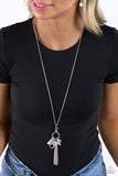 SHELL-ebrity Showcase - White Lanyard - Paparazzi Accessories Lanyard Bedazzle Me Pretty Mobile Fashion Boutique