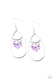Shimmer Advisory - Purple Earrings - Paparazzi Accessories Earrings Bedazzle Me Pretty Mobile Fashion Boutique