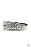 Shimmer and Sass - Black Bracelet - Paparazzi Accessories Bracelet Bedazzle Me Pretty Mobile Fashion Boutique