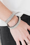 Shimmer and Sass - Silver Bracelet - Paparazzi Accessories Bracelet Bedazzle Me Pretty Mobile Fashion Boutique