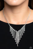 SHIMMER of Stars - White Necklace - Paparazzi Accessories Necklace Bedazzle Me Pretty Mobile Fashion Boutique