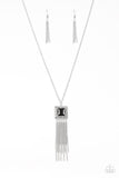 Shimmer Sensei - Black Necklace - Paparazzi Accessories Necklace Bedazzle Me Pretty Mobile Fashion Boutique