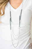 Shimmer Showdown - Blue Necklace - Paparazzi Accessories Necklace Bedazzle Me Pretty Mobile Fashion Boutique