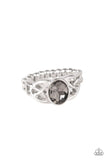 Shimmer Splash - Silver Ring - Paparazzi Accessories Ring Bedazzle Me Pretty Mobile Fashion Boutique