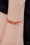 Shimmer Train - Copper Bracelet - Paparazzi Accessories Bracelet Bedazzle Me Pretty Mobile Fashion Boutique