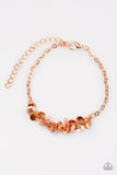 Shimmer Train - Copper Bracelet - Paparazzi Accessories Bracelet Bedazzle Me Pretty Mobile Fashion Boutique