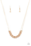Shimmering High Society - Brown Necklace - Paparazzi Accessories Necklace Bedazzle Me Pretty Mobile Fashion Boutique