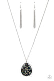 Shimmering Seafloors - Black Necklace - Paparazzi Accessories Necklace Bedazzle Me Pretty Mobile Fashion Boutique