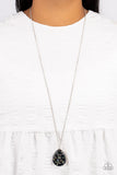 Shimmering Seafloors - Black Necklace - Paparazzi Accessories Necklace Bedazzle Me Pretty Mobile Fashion Boutique