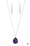 Shimmering Seafloors - Purple Necklace - Paparazzi Accessories Necklace Bedazzle Me Pretty Mobile Fashion Boutique