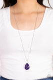 Shimmering Seafloors - Purple Necklace - Paparazzi Accessories Necklace Bedazzle Me Pretty Mobile Fashion Boutique