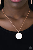 Shimmering Seashores - Copper Necklace - Paparazzi Accessories Necklace Bedazzle Me Pretty Mobile Fashion Boutique