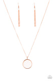 Shimmering Seashores - Copper Necklace - Paparazzi Accessories Necklace Bedazzle Me Pretty Mobile Fashion Boutique