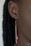 Shimmering Seashores - Copper Necklace - Paparazzi Accessories Necklace Bedazzle Me Pretty Mobile Fashion Boutique