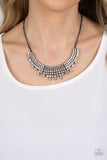 Shimmering Song - Black Necklace - Paparazzi Accessories Necklace Bedazzle Me Pretty Mobile Fashion Boutique