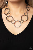 Shimmering Symphony - Black Necklace - Paparazzi Accessories Necklace Bedazzle Me Pretty Mobile Fashion Boutique