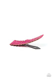 Shimmery Sequinista - Pink Hair Clip - Paparazzi Accessories Hair Clip Bedazzle Me Pretty Mobile Fashion Boutique