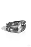Shimmery Silhouette - Black Bracelet - Paparazzi Accessories Bracelet Bedazzle Me Pretty Mobile Fashion Boutique