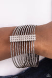 Shimmery Silhouette - Black Bracelet - Paparazzi Accessories Bracelet Bedazzle Me Pretty Mobile Fashion Boutique