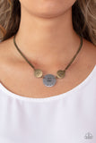 Shine Your Light - Brass Necklace - Paparazzi Accessories Necklace Bedazzle Me Pretty Mobile Fashion Boutique