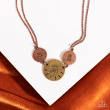 Shine Your Light - Copper Necklace - Paparazzi Accessories Necklace Bedazzle Me Pretty Mobile Fashion Boutique
