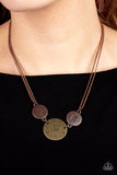 Shine Your Light - Copper Necklace - Paparazzi Accessories Necklace Bedazzle Me Pretty Mobile Fashion Boutique