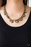 Shipwreck Style - Brass Necklace - Paparazzi Accessories Necklace Bedazzle Me Pretty Mobile Fashion Boutique