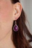 Shop Til You TEARDROP - Purple Necklace - Paparazzi Accessories Necklace Bedazzle Me Pretty Mobile Fashion Boutique
