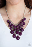 Shop Til You TEARDROP - Purple Necklace - Paparazzi Accessories Necklace Bedazzle Me Pretty Mobile Fashion Boutique