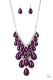 Shop Til You TEARDROP - Purple Necklace - Paparazzi Accessories Necklace Bedazzle Me Pretty Mobile Fashion Boutique