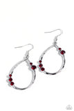 Shop Till You DROPLET - Red Earrings - Paparazzi Accessories Earrings Bedazzle Me Pretty Mobile Fashion Boutique