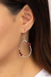 Shop Till You DROPLET - Red Earrings - Paparazzi Accessories Earrings Bedazzle Me Pretty Mobile Fashion Boutique
