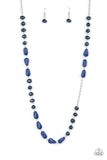 Shoreline Shimmer - Blue Necklace - Paparazzi Accessories Necklace Bedazzle Me Pretty Mobile Fashion Boutique
