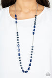 Shoreline Shimmer - Blue Necklace - Paparazzi Accessories Necklace Bedazzle Me Pretty Mobile Fashion Boutique