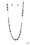Shoreline Shimmer - Purple Necklace - Paparazzi Accessories Necklace Bedazzle Me Pretty Mobile Fashion Boutique