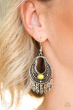 Shoreside Social - Yellow Earrings - Paparazzi Accessories Earrings Bedazzle Me Pretty Mobile Fashion Boutique