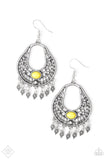 Shoreside Social - Yellow Earrings - Paparazzi Accessories Earrings Bedazzle Me Pretty Mobile Fashion Boutique
