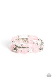 Shoreside Stroll - Pink Bracelet - Paparazzi Accessories Bracelet Bedazzle Me Pretty Mobile Fashion Boutique